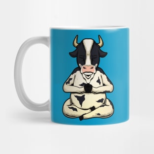 cow yoga animal cute and funny meditation Mug